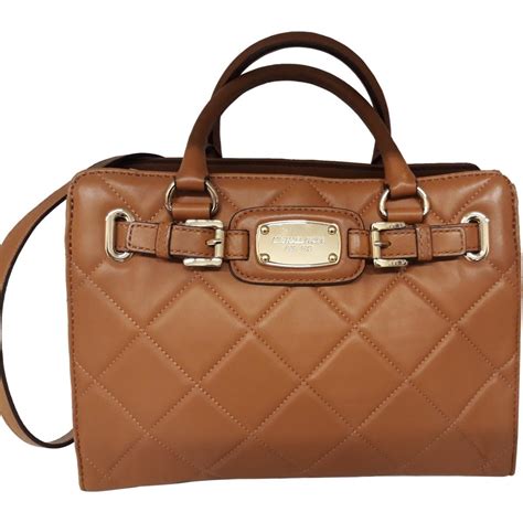 michael kors camel leather handbag front zipper|Michael Kors leather bag.